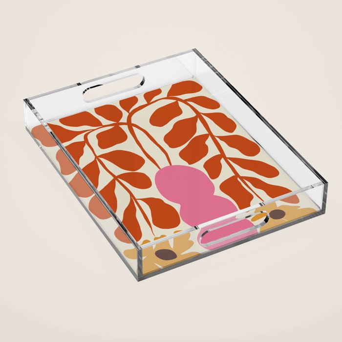 Dropping orange fern  Acrylic Tray Gallery Image 1