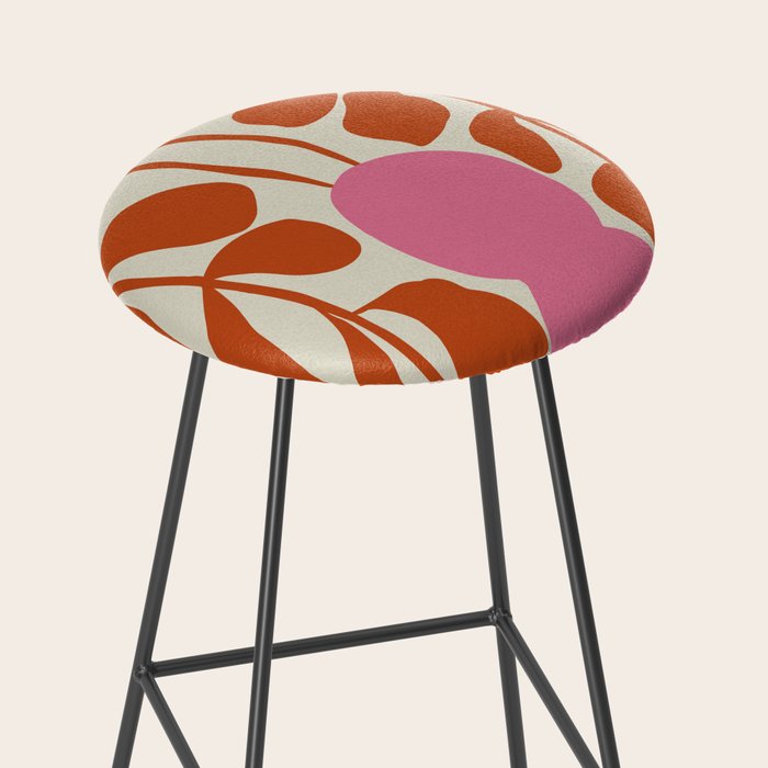 Dropping orange fern  Stool Gallery Image 2
