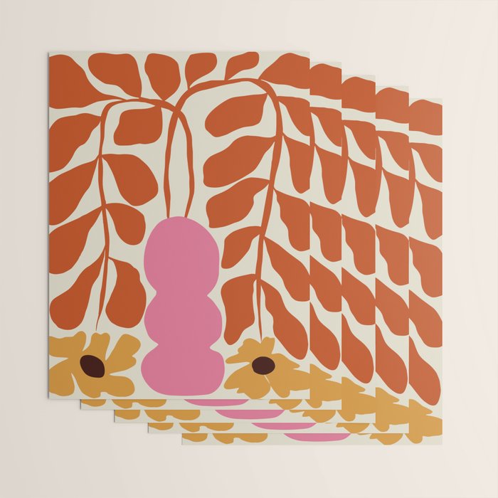 Dropping orange fern  Wrapping Paper Gallery Image 3