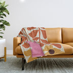 Dropping orange fern  Throw Blanket Gallery Image 1
