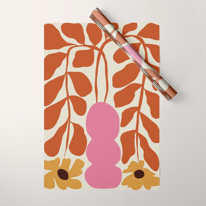 Dropping orange fern  Wrapping Paper Gallery Image 1