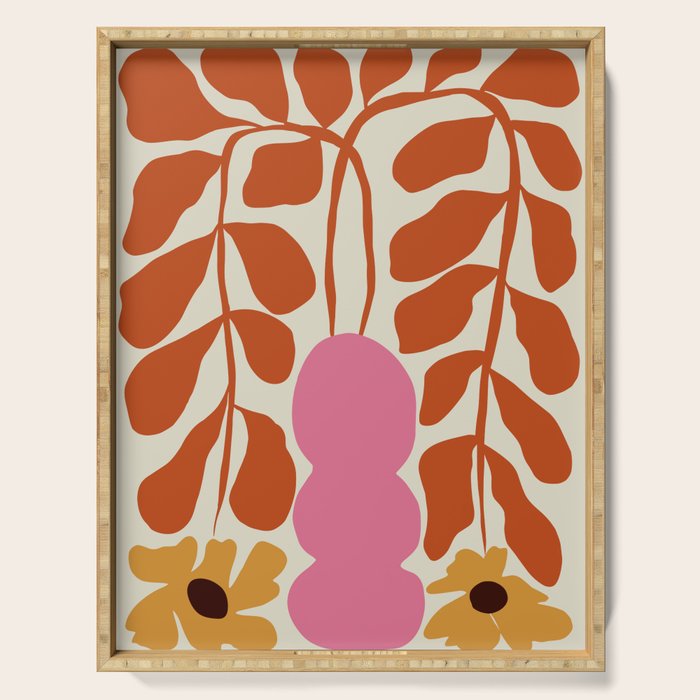 Dropping orange fern  Serving Tray Gallery Image 1