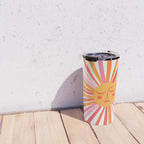 Retro Sunshine â Pink & Peach Travel Mug Gallery Image 4