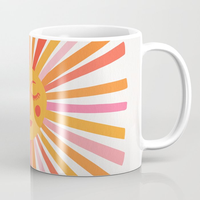 Retro Sunshine â Pink & Peach Coffee Mug Gallery Image 1