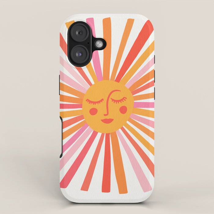 Retro Sunshine â Pink & Peach iPhone Case Gallery Image 1