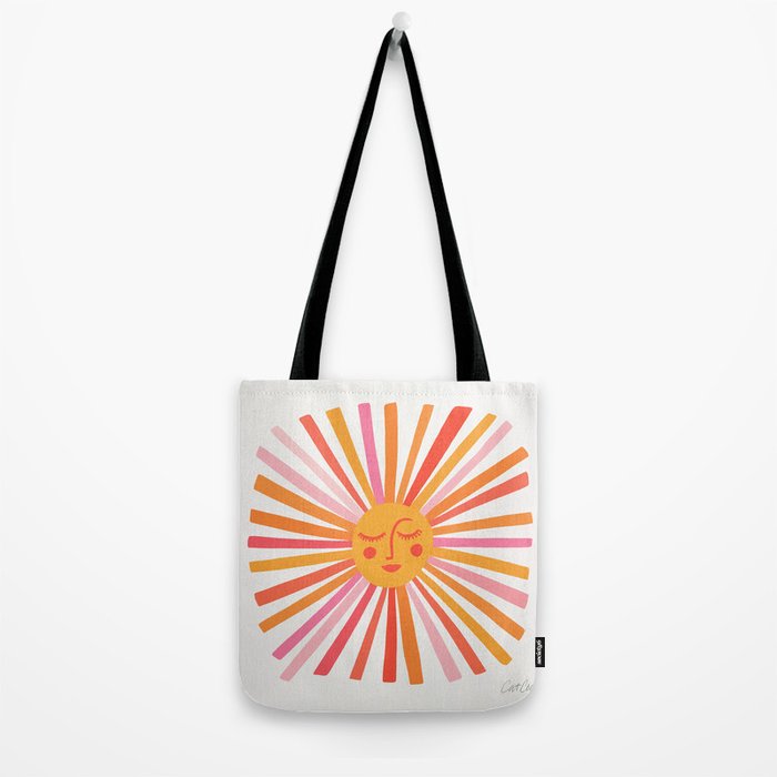 Retro Sunshine â Pink & Peach Tote Bag Gallery Image 2
