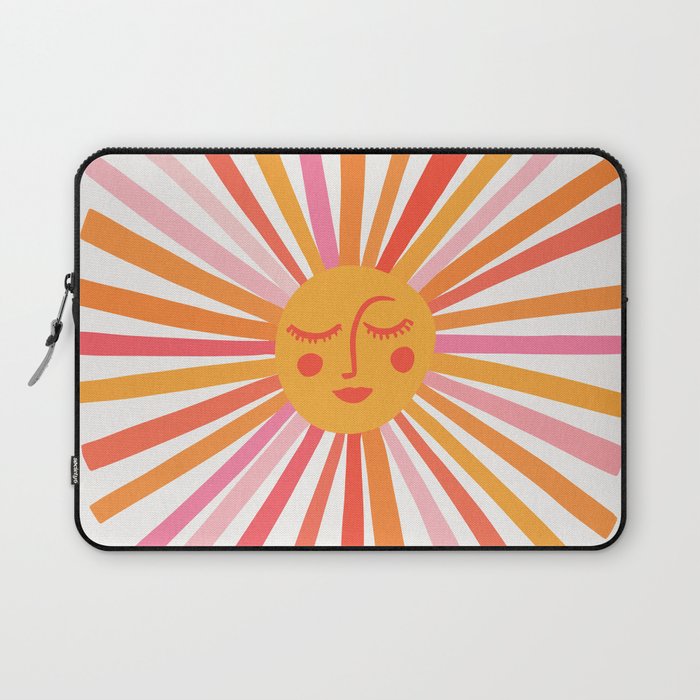 Retro Sunshine â Pink & Peach Laptop Sleeve Gallery Image 1
