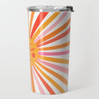 Retro Sunshine â Pink & Peach Travel Mug Gallery Image 2