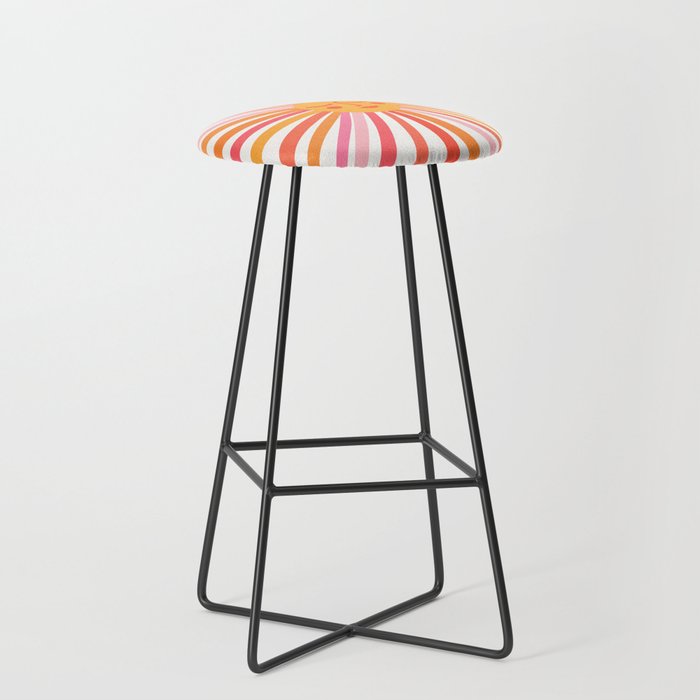 Retro Sunshine â Pink & Peach Stool Gallery Image 1