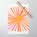 Retro Sunshine â Pink & Peach Wrapping Paper Gallery Image 1