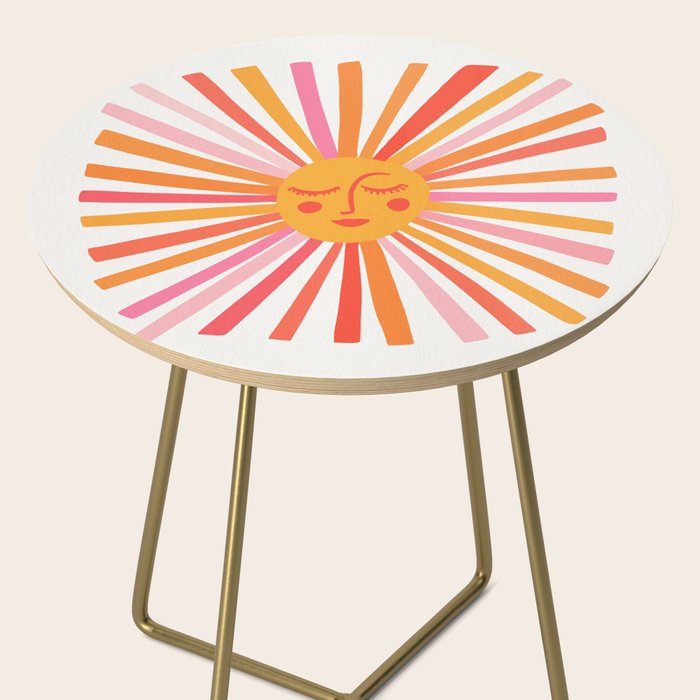 Retro Sunshine â Pink & Peach Side Table Gallery Image 2