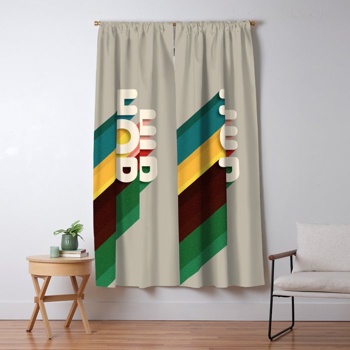 HIP HOP - retro typography Window Curtain Gallery Image 1