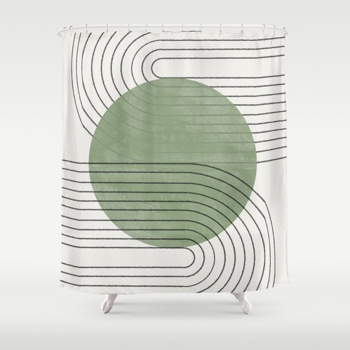Green Light Summer Vibe  Shower Curtain Gallery Image 1