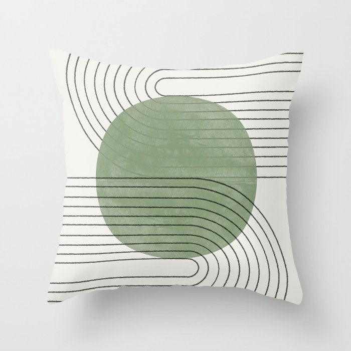 Green Light Summer Vibe  Throw Pillow Gallery Image 6