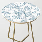 Vintage blue white bohemian elegant floral Side Table Gallery Image 2