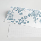 Vintage blue white bohemian elegant floral Wrapping Paper Gallery Image 2