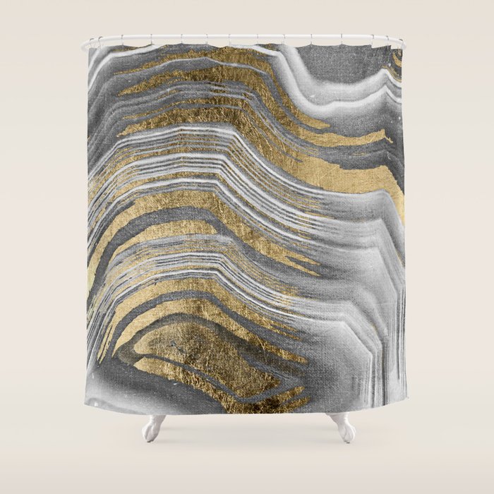 Abstract paint modern Shower Curtain Gallery Image 1