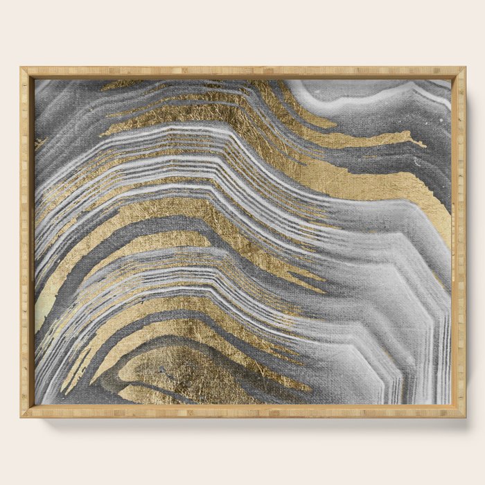 Abstract paint modern Serving Tray Gallery Image 1