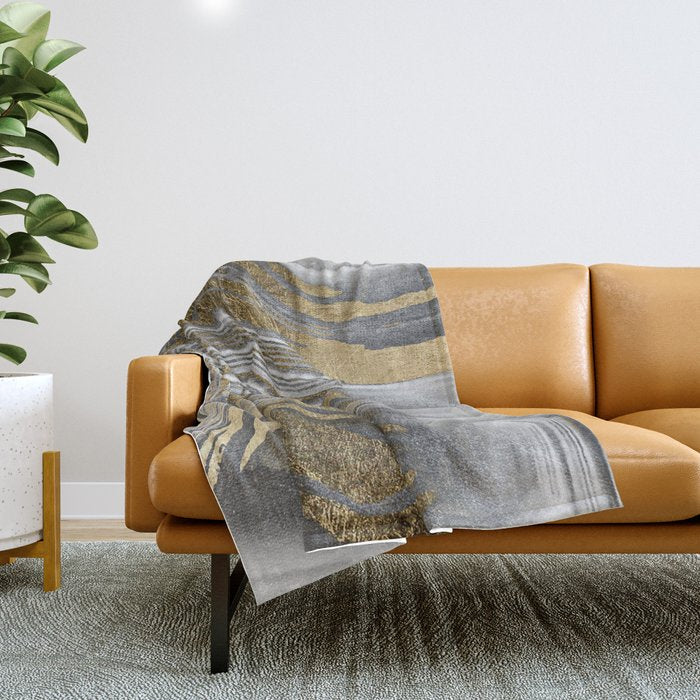 Abstract paint modern Throw Blanket Gallery Image 1