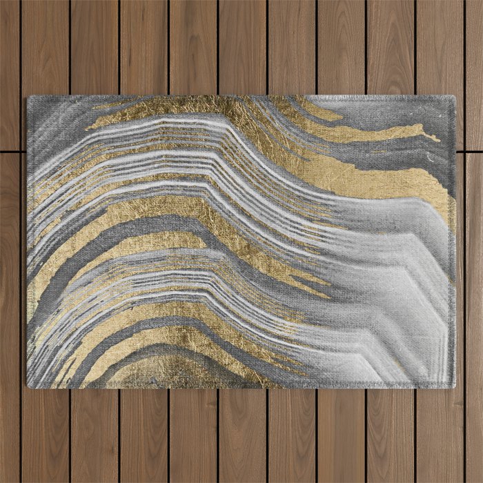 Abstract paint modern Outdoor Rug Gallery Image 1
