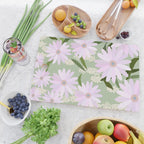 Playful Daisies | 01 - Lilac And Pastel Green Cutting Board Gallery Image 2