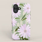 Playful Daisies | 01 - Lilac And Pastel Green iPhone Case Gallery Image 1