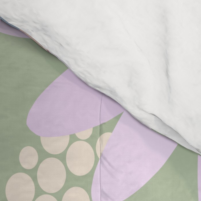 Playful Daisies | 01 - Lilac And Pastel Green Comforter Gallery Image 4