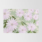 Playful Daisies | 01 - Lilac And Pastel Green Rug Gallery Image 2