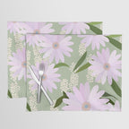 Playful Daisies | 01 - Lilac And Pastel Green Placemat Gallery Image 1