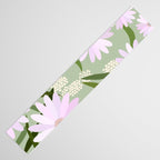Playful Daisies | 01 - Lilac And Pastel Green Table Runner Gallery Image 3