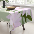 Playful Daisies | 01 - Lilac And Pastel Green Tablecloth Gallery Image 3