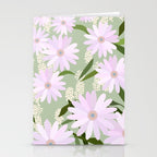 Playful Daisies | 01 - Lilac And Pastel Green Stationery Card Gallery Image 2