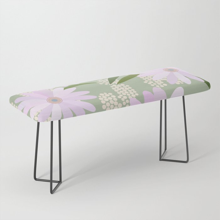 Playful Daisies | 01 - Lilac And Pastel Green Bench Gallery Image 1
