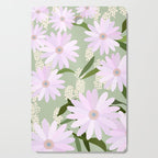 Playful Daisies | 01 - Lilac And Pastel Green Cutting Board Gallery Image 1