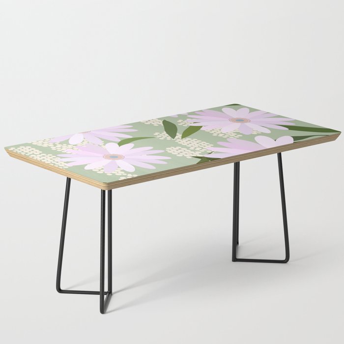 Playful Daisies | 01 - Lilac And Pastel Green Coffee Table Gallery Image 1