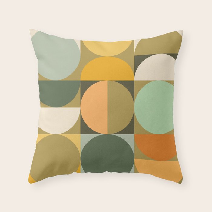 Modern Geometric 91A Throw Pillow Gallery Image 1