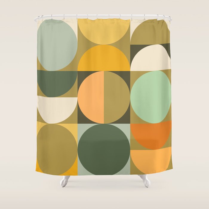 Modern Geometric 91A Shower Curtain Gallery Image 1