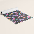 Space Unicorns - Neon Rainbow on Black Yoga Mat Gallery Image 2