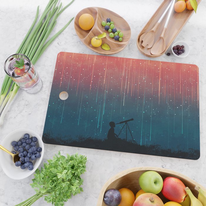 Meteor rain Cutting Board Gallery Image 2