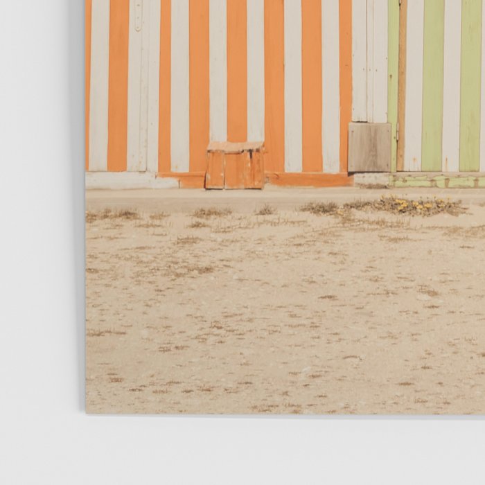Pastel Candy Striped Beach Huts - summer beach photography by Ingrid Beddoes Poster Gallery Image 3