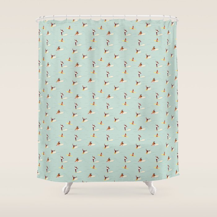 Waikiki beach Shower Curtain Gallery Image 1