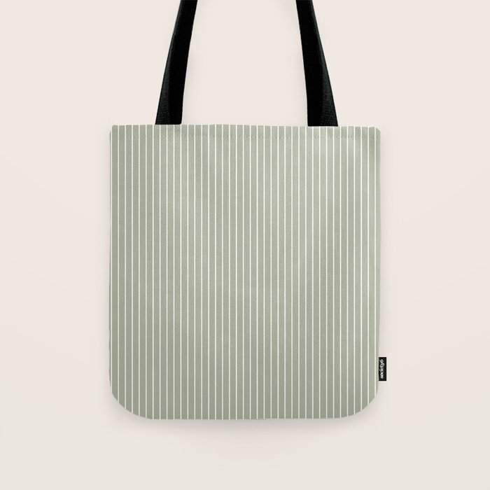 Lines #6 (Sage Green) Tote Bag Gallery Image 1