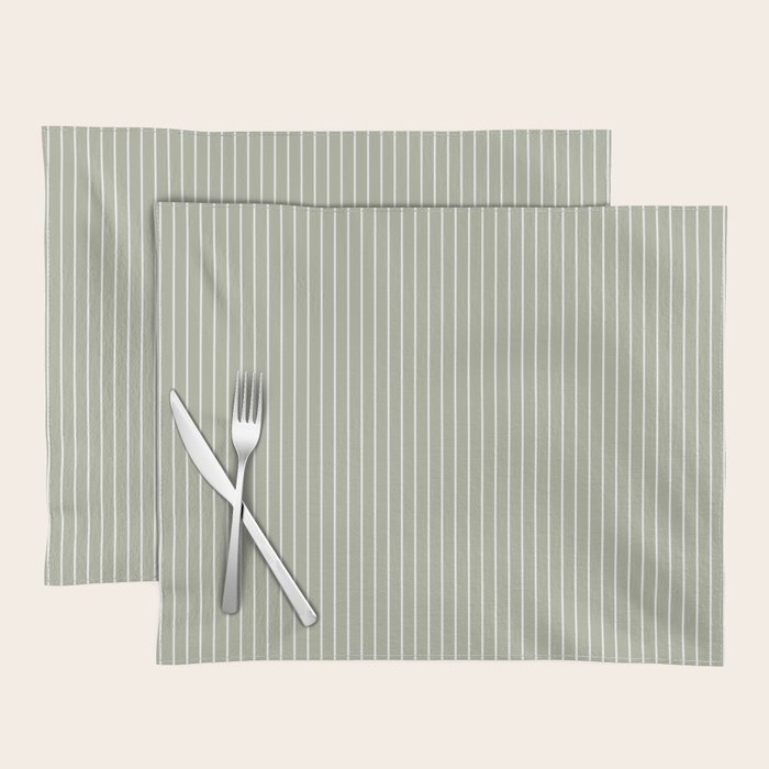 Lines #6 (Sage Green) Placemat Gallery Image 1