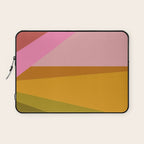 Colorful Geometric Abstract in Pink, Mustard, and Green Laptop Sleeve Gallery Image 1