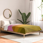 Colorful Geometric Abstract in Pink, Mustard, and Green Comforter Gallery Image 2