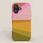 Colorful Geometric Abstract in Pink, Mustard, and Green iPhone Case Gallery Image 1