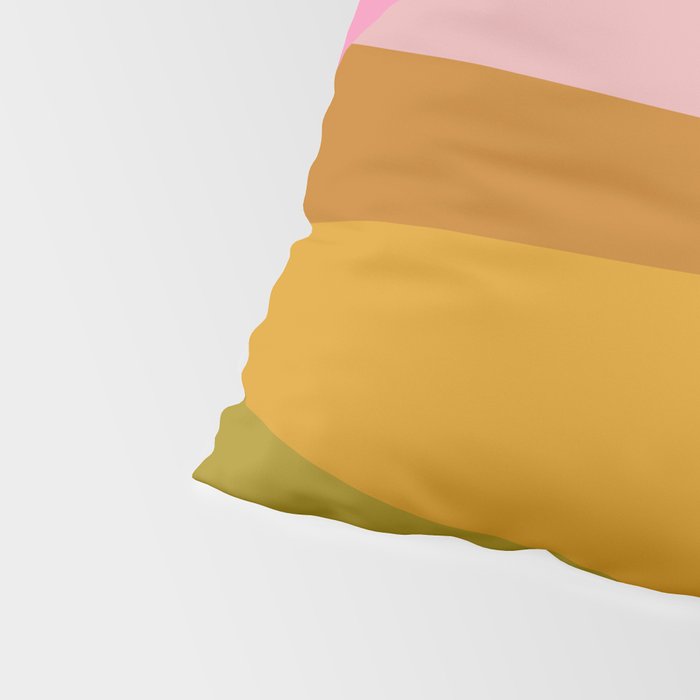 Colorful Geometric Abstract in Pink, Mustard, and Green Pillow Sham Gallery Image 4