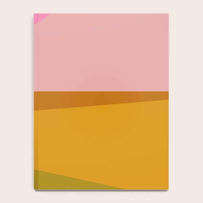 Colorful Geometric Abstract in Pink, Mustard, and Green Notebook Gallery Image 4