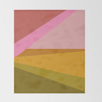 Colorful Geometric Abstract in Pink, Mustard, and Green Throw Blanket Gallery Image 2
