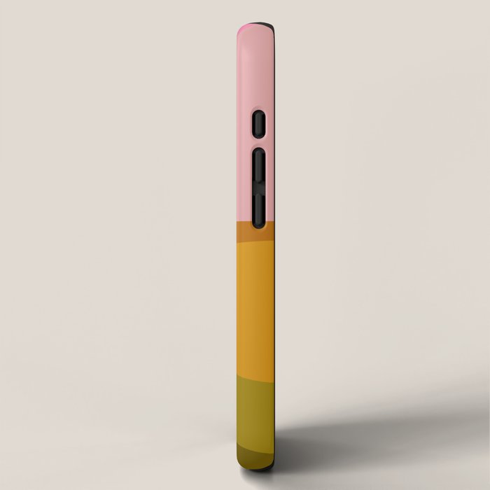 Colorful Geometric Abstract in Pink, Mustard, and Green iPhone Case Gallery Image 2